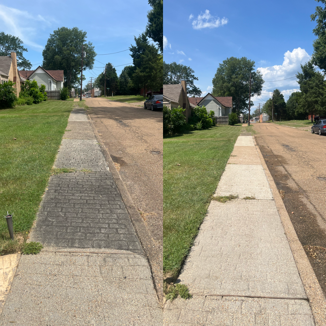 Brick Sidewalk Before & After