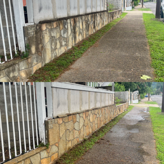 Stone Wall & Walkway Before & After